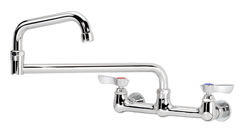 Krowne Metal Corporation 12-818L Silver Series Faucet Splash Mounted 8 Inch Centers 18 Inch Spout Low Lead Compliant