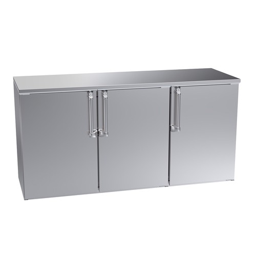 Krowne Metal Corporation BD72 Back Bar Dry Storage Cabinet 72W x 24D Non Refrigerated Solid Doors Adjustable Shelves