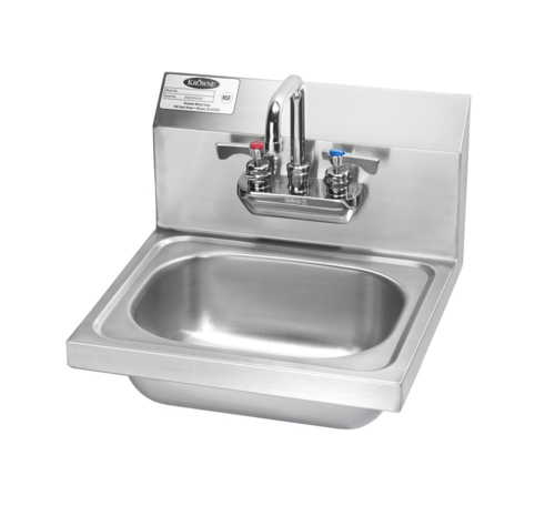 Krowne Metal Corporation HS-22 Hand Sink Wall Mount Stainless Steel NSF 17-1/4W x 15-1/4D x 13H