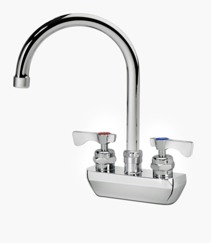 Krowne Metal Corporation 14-401L Royal Series Faucet Splash Mounted 4 Inch Centers 6 Inch Gooseneck Spout Low Lead Compliant