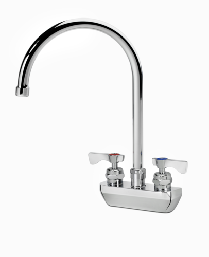 Krowne Metal Corporation 14-402L Royal Series Faucet Splash Mounted 4 Inch Centers Gooseneck Spout Low Lead NSF