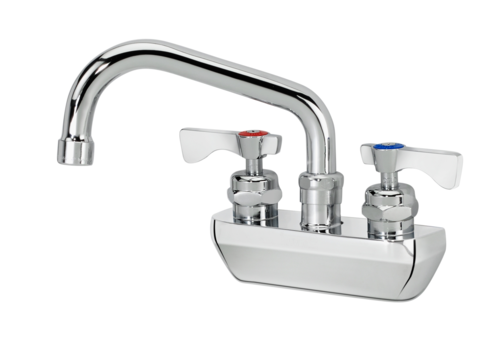 Krowne Metal Corporation 14-406L Royal Series Faucet Splash Mounted 4 Inch Centers 6 Inch Swing Spout Chrome Finish