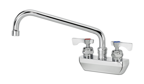 Krowne Metal Corporation 14-410L Royal Series Faucet Splash Mounted 4 Inch Centers 10 Inch Swing Spout Chrome Finish