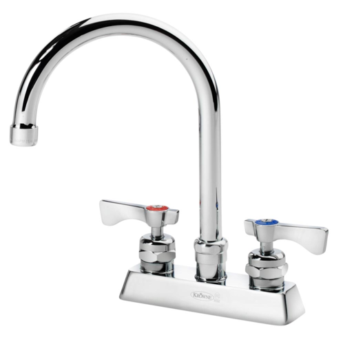 Krowne Metal Corporation 15-301L Royal Series Faucet Deck Mount 4 Inch Centers 6 Inch Gooseneck Spout Low Lead Compliant