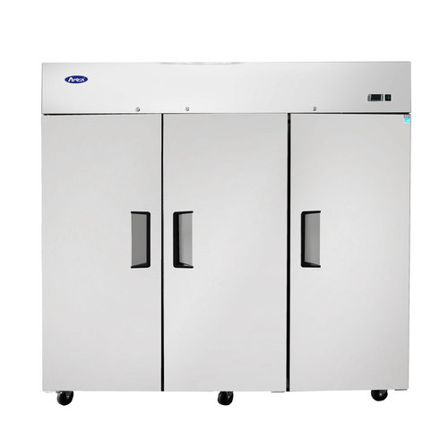 Atosa USA MBF8003GR Reach-In Freezer Three-Section 77-4/5W x 33-3/10D x 81-3/10H Top Mount Refrigeration