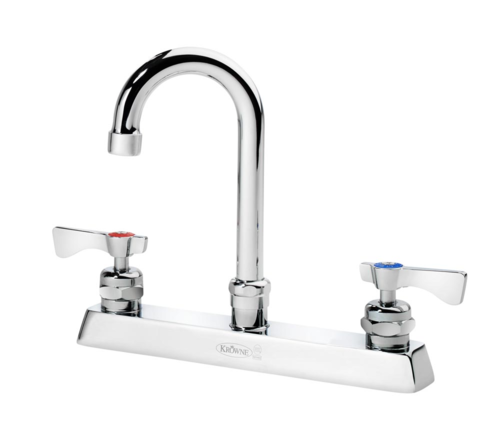 Krowne Metal Corporation 15-525L Royal Series Faucet Deck Mount 8 Inch Centers Gooseneck Spout Low Lead NSF