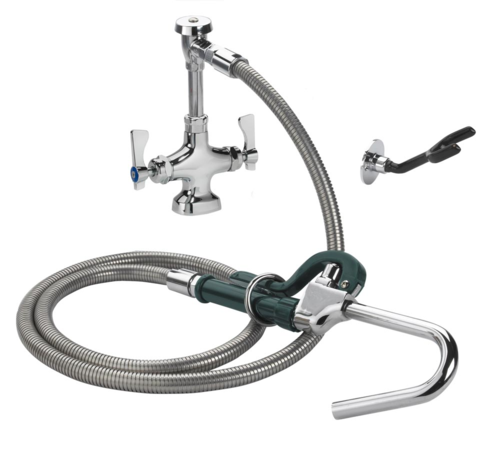 Krowne Metal Corporation 20-201L Krowne Royal Series Pot Filler Assembly Deck Mount Stainless Steel 72 Inch Hose