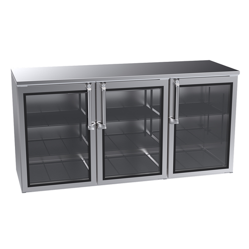 Krowne Metal Corporation BR72 Remote Back Bar Storage Cabinet 72W x 24D Stainless Steel NSF7 ETL Sanitation