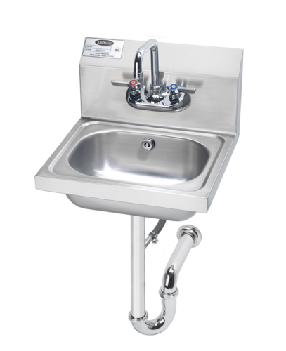 Krowne Metal Corporation HS-4 Hand Sink Wall Mount Stainless Steel 17-1/4 x 15-1/4 x 13-3/8 NSF Compliant