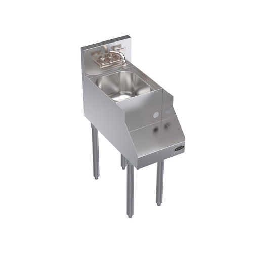 Krowne Metal Corporation KR24-12BD Royal Series Underbar Blender Station with Dump Sink 12W x 24D x 36H NSF