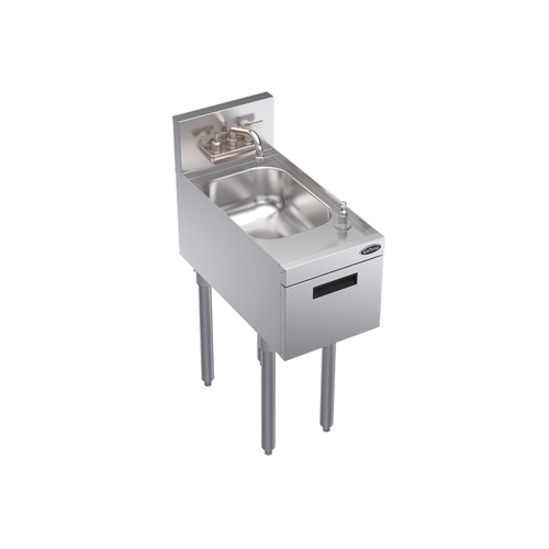 Krowne Metal Corporation KR24-12ST Royal Series Underbar Hand Sink Unit 12W x 24D x 36-1/2H NSF Certified