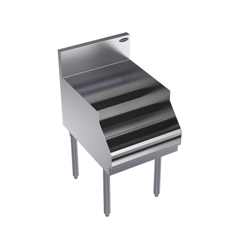 Krowne Metal Corporation KR24-18RD Royal Series Underbar Liquor Bottle Display Unit 18W x 24D Holds 16 Bottles