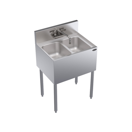 Krowne Metal Corporation KR19-22C Royal Series Underbar Sink Unit Two Compartment 24W x 19D NSF Certified