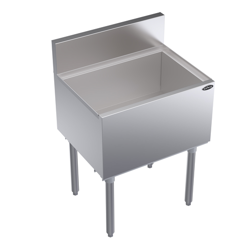 Krowne Metal Corporation KR19-24 Royal Series Underbar Ice Bin Cocktail Unit 24W x 19D 74lbs Ice Capacity NSF