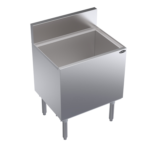 Krowne Metal Corporation KR19-24DP-10 Royal Series Underbar Ice Bin Cocktail Unit 24W x 19D 97lbs Ice Capacity