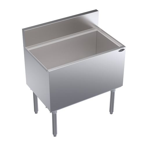 Krowne Metal Corporation KR19-30-10 Royal Series Underbar Ice Bin Cocktail Unit 30W x 19D 92lbs Ice Capacity