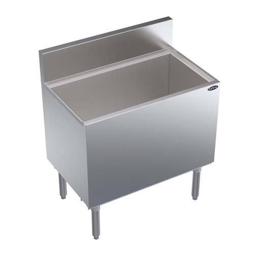 Krowne Metal Corporation KR19-30DP-10 Royal Series Underbar Ice Bin Cocktail Unit 30W x 19D 122lbs Ice Capacity
