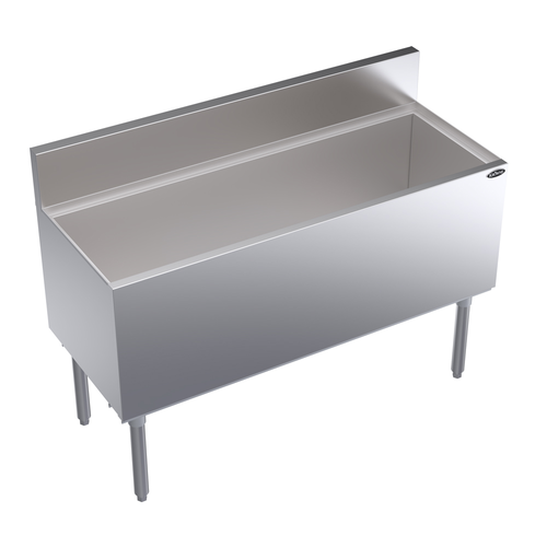 Krowne Metal Corporation KR19-48DP Royal Series Underbar Ice Bin Cocktail Unit 48W x 19D 194lbs Ice Capacity NSF