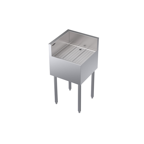 Krowne Metal Corporation KR19-C18L Royal Series Underbar Corner Drainboard 18W x 19D x 36-1/2H Stainless Steel NSF