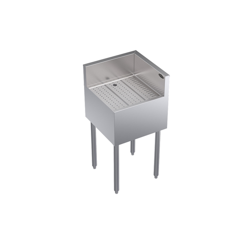 Krowne Metal Corporation KR19-C18R Royal Series Underbar Corner Drainboard 18W x 19D x 36H NSF Stainless Steel