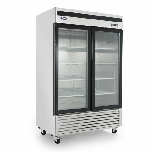 Atosa USA MCF8707GR Refrigerator Merchandiser Two Section 54W x 31D x 83H Bottom Mount Self Contained 44.8 cu ft