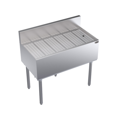 Krowne Metal Corporation KR19-GS36 Royal Series Underbar Drainboard 36W x 19D Stainless Steel NSF
