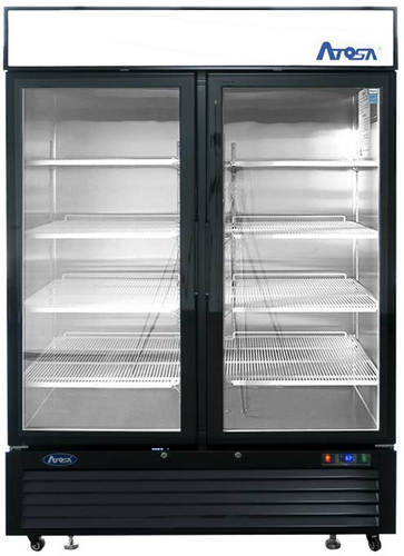 Atosa USA MCF8721ES Freezer Merchandiser Two Section 54-2/5W x 31-1/2D x 81-1/5H Bottom Mount Refrigeration