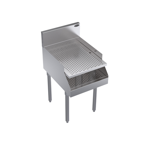 Krowne Metal Corporation KR24-RG18 Royal Series Underbar Recessed Drainboard 18W x 24D Stainless Steel NSF