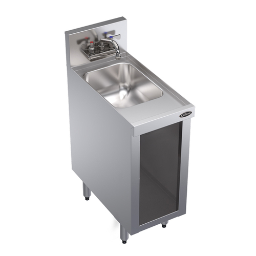 Krowne Metal Corporation KR24-S12C Royal Series Underbar Hand Sink Unit 12W x 24D Stainless Steel NSF