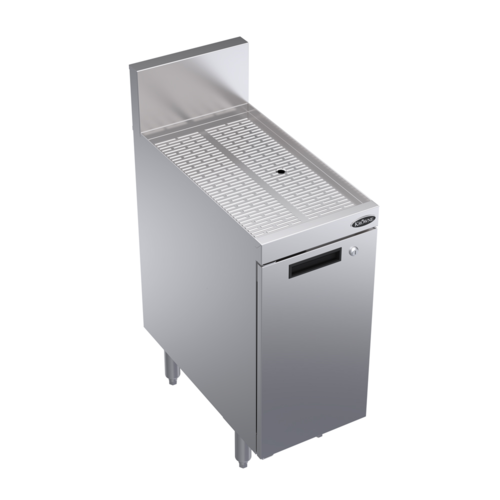 Krowne Metal Corporation KR24-SD12 Royal Series Underbar Drainboard Cabinet Base 12W x 24D Stainless Steel