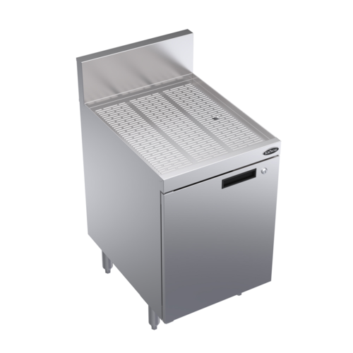 Krowne Metal Corporation KR24-SD18 Royal Series Underbar Drainboard with Cabinet Base 18W x 24D Stainless Steel