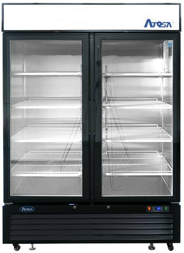 Atosa USA MCF8723GR Refrigerator Merchandiser Two Section 54-3/8W x 31-1/2D x 81-1/5H 43.8 cu ft Energy Star