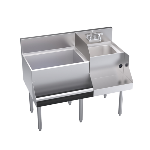 Krowne Metal Corporation KR24-W42L-10 Royal Series Underbar Ice Bin Cocktail Station 42W x 24D 74 lbs Ice Capacity