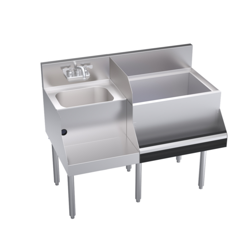 Krowne Metal Corporation KR24-W42R-10 Royal Series Underbar Ice Bin Cocktail Station 42W x 24D 74 lbs Ice Capacity