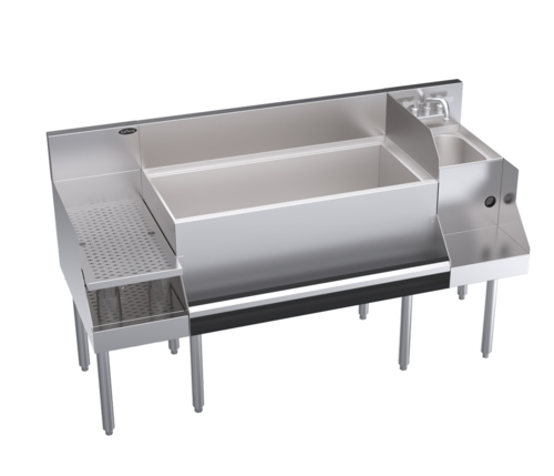 Krowne Metal Corporation KR24-W60B-10 Royal Series Underbar Ice Bin Cocktail Station 60W x 24D with Blender Station