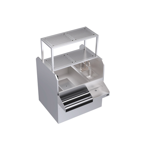 Krowne Metal Corporation KRPT-42LP-10 Royal Series Underbar Ice Bin Cocktail Station 42W x 45D x 45H NSF