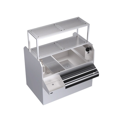 Krowne Metal Corporation KRPT-54ARP-10 Royal Series Underbar Ice Bin Cocktail Station 54W x 45D x 45H NSF