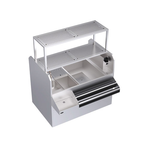 Krowne Metal Corporation KRPT-54BRP-10 Royal Series Underbar Ice Bin Cocktail Station 54W x 45D x 45H
