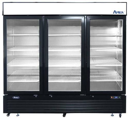 Atosa USA MCF8728GR Freezer Merchandiser Three Section 81-9/10W x 31-1/2D x 81-1/5H 68 cu ft with Glass Doors