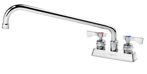 Krowne Metal Corporation 15-314L-L-F2 Royal Series 4 Inch Deck Mount 14 Inch Swing Spout Lever Handles 15 Gpm Outlet