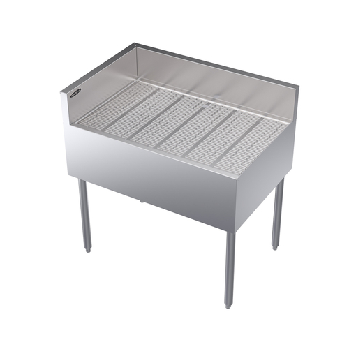Krowne Metal Corporation KR24-C36L Royal Series Underbar Corner Drainboard 36W x 24D x 36-1/2H NSF Stainless Steel