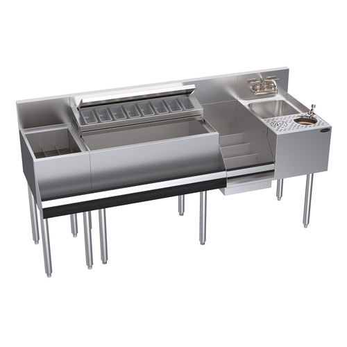 Krowne Metal Corporation KR24-MX68A Zero-Step Workstation 68W x 24D 36-1/2H Stainless Steel NSF