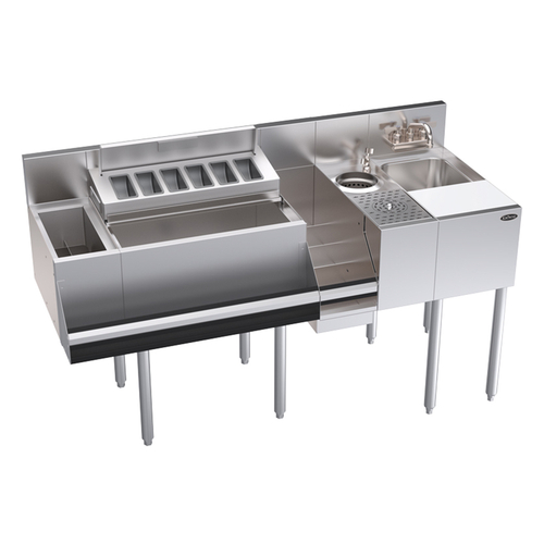 Krowne Metal Corporation KR24-MX60 Royal Series Single Zero-Step Speed Station 60W x 24D 36-1/2 overall height