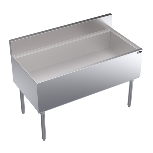 Krowne Metal Corporation KR24-48 Royal Series Underbar Ice Bin Cocktail Unit 48W x 24D 184lb Capacity Stainless Steel