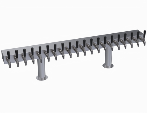 Krowne Metal Corporation KDTH-20S Double T-Head Tower 60 inch Glycol Cooled Brushed Stainless Steel Finish