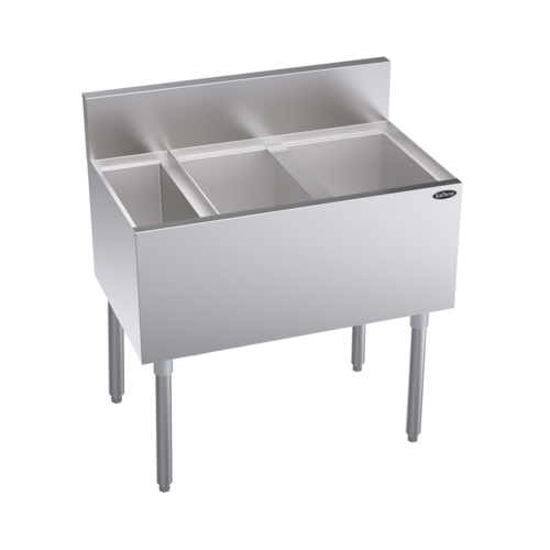 Krowne Metal Corporation KR19-MS32R Royal Series Underbar Speed Multi Station 32 inch with Ice Bin and Bottle Well
