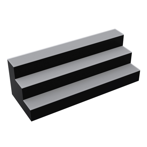 Krowne Metal Corporation KR-3T42-R Royal Series Lighted Countertop Liquor Display 3 Tier 42 Inch Wide Multi Color LED