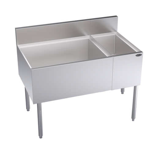 Krowne Metal Corporation KR24-M42L Royal Series Underbar Multi Station Ice Bin 42W x 24D 30W Ice Bin Left