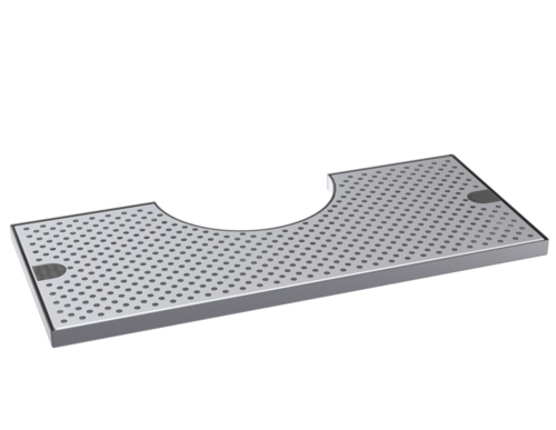 Krowne Metal Corporation KDT-10X21S Drip Tray 21W x 10D Notch for Flush Fit Brushed Stainless Steel