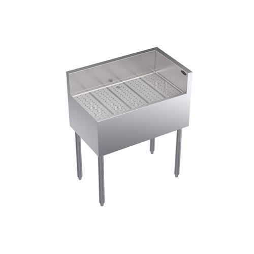 Krowne Metal Corporation KR19-C30R Royal Series Underbar Corner Drainboard 30W x 19D x 36-1/2H Stainless Steel